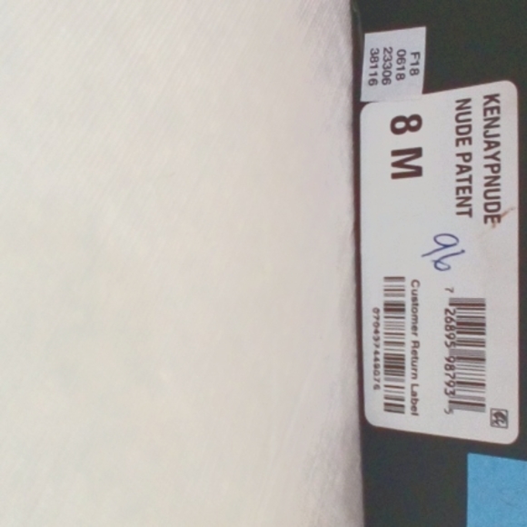 INC. Kenjay  D'Orjay Nude Shiny Patent Stiletto Heel  Sz 8. Pre Owned - Picture 4 of 5